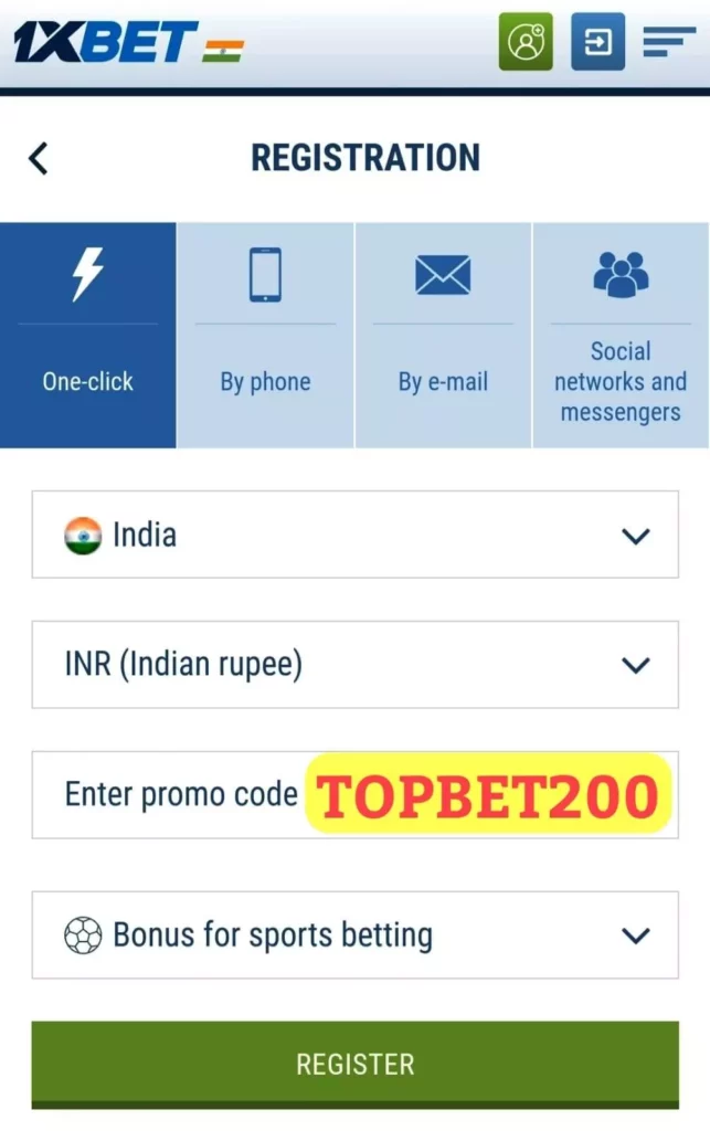 1xbet promo code india
