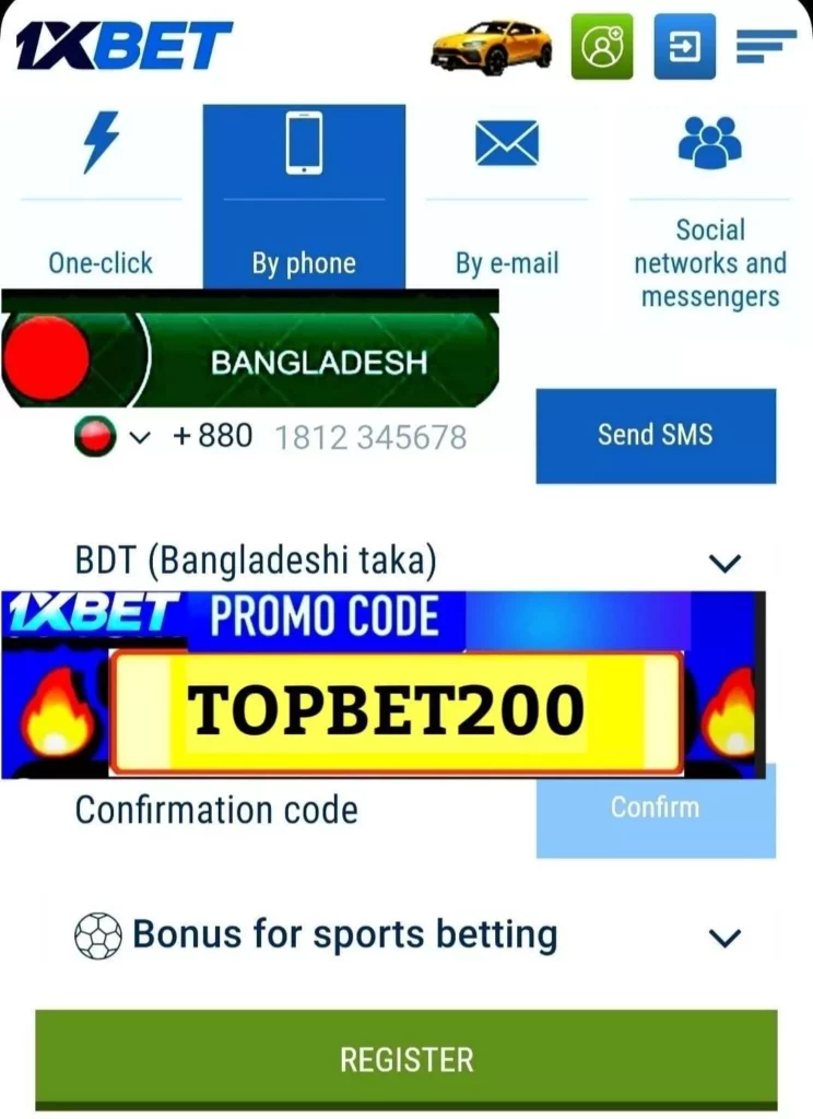 1xBet Promo Code Bangladesh registration